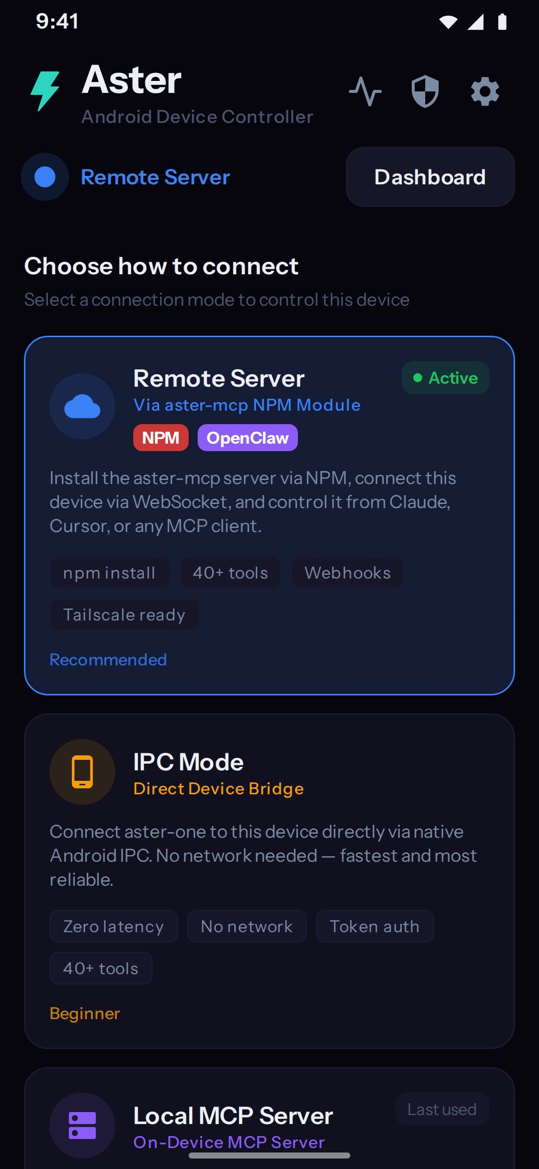 Device Dashboard