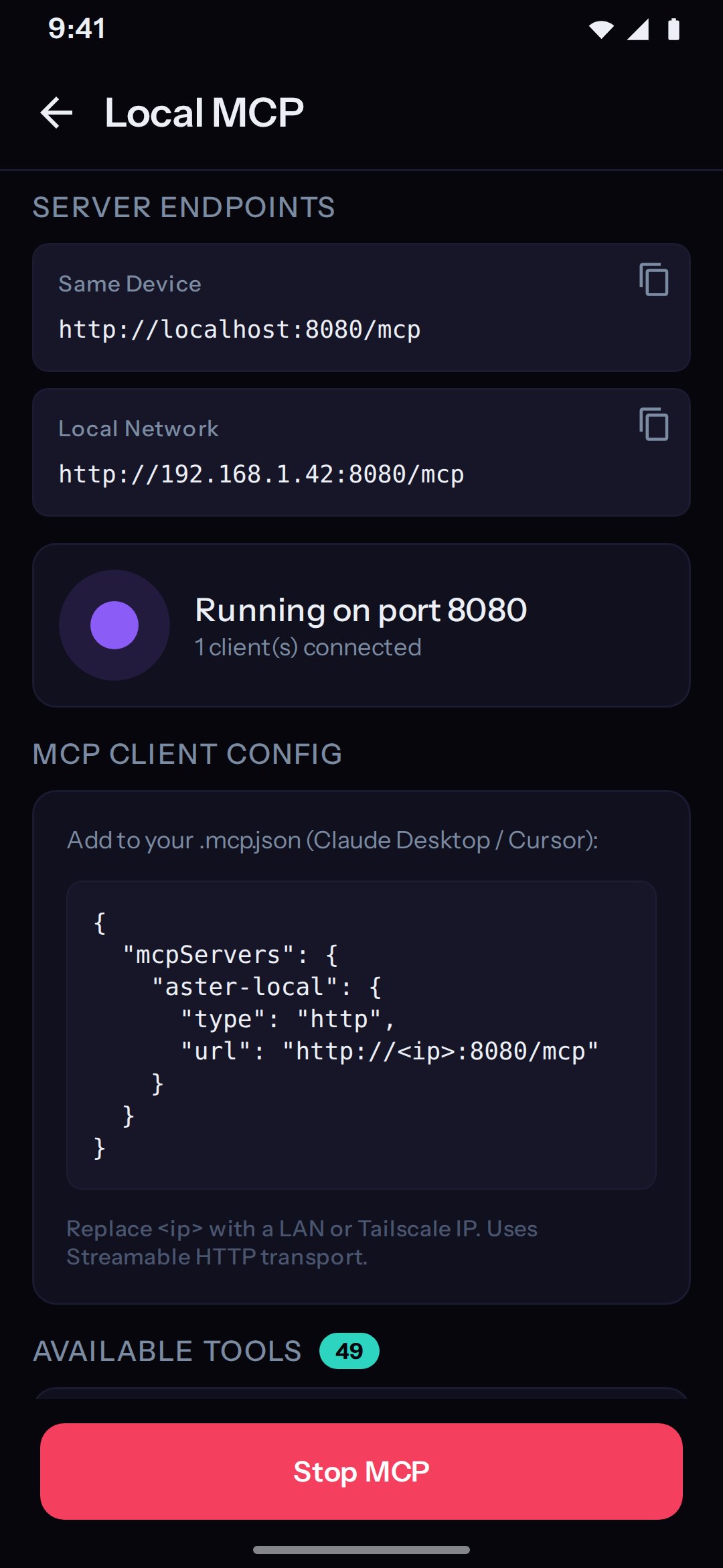 On-device MCP