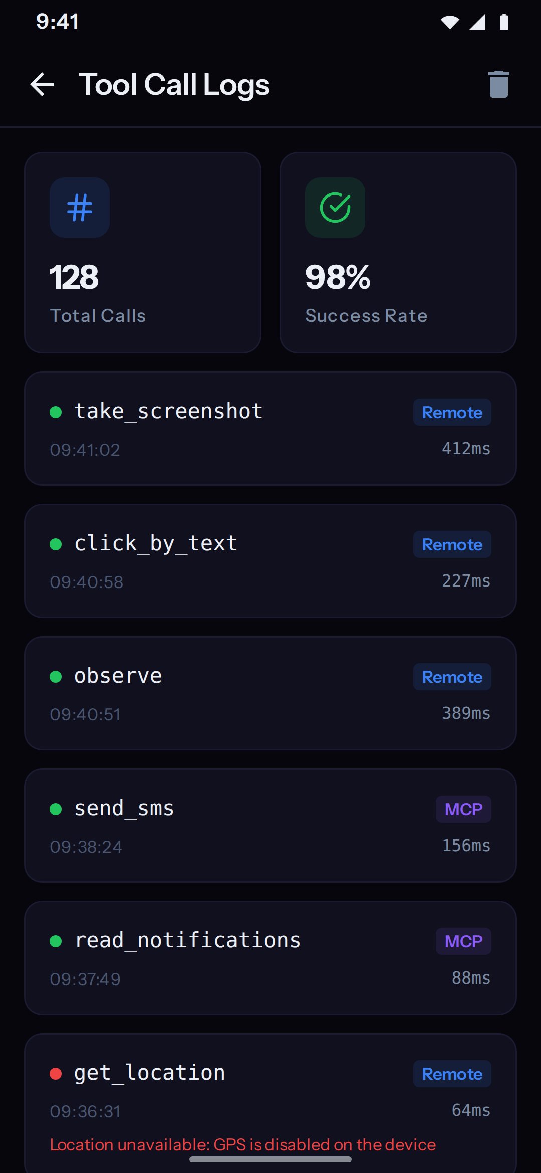 Tool Call Logs